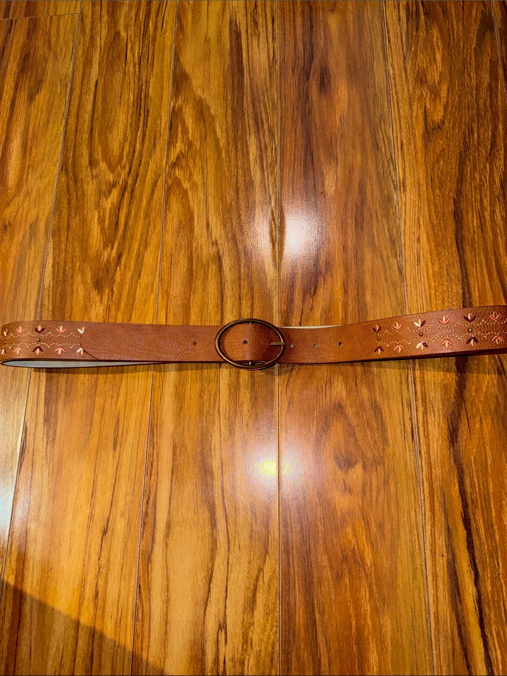 Brown Studded Leather Belt